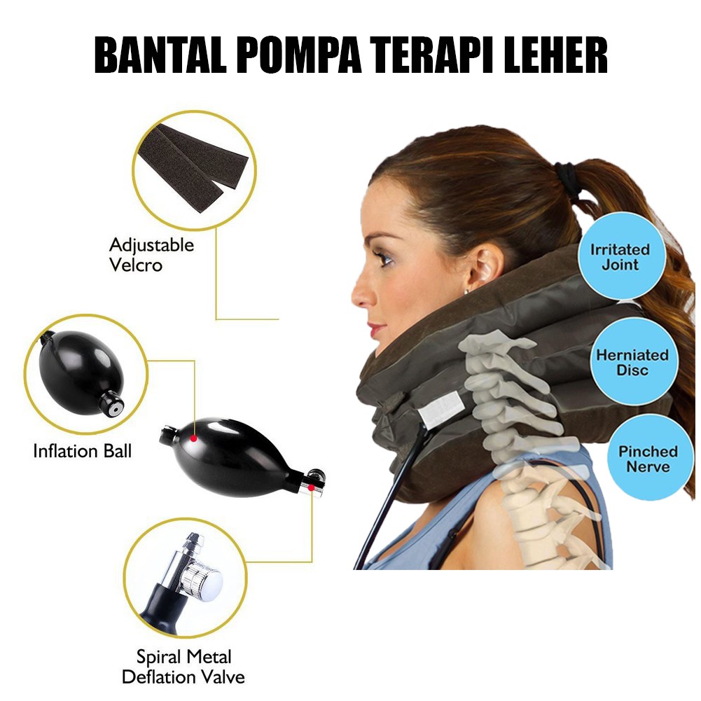 Bantal leher terapi 3 tingkat / Tractors for Cervical Spine - Penegak Leher Air cervical traction