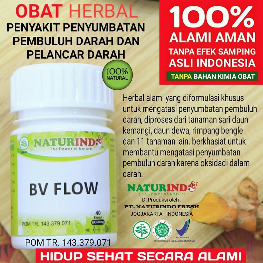 Bv Flow Obat Herbal Kesemutan Tangan Dan Kaki Sirkulasi Darah Tidak Lancar Kapsul Naturindo Bisa Cod-5