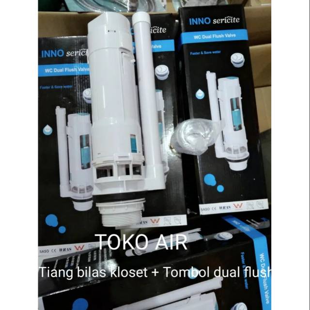 Tiang bilas kloset +Alat pencetan dual flush Kloset /Sparepart kloset