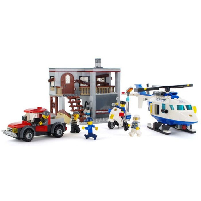 465pc Helicopter hunting City LEGO compatible POLICE helikopter