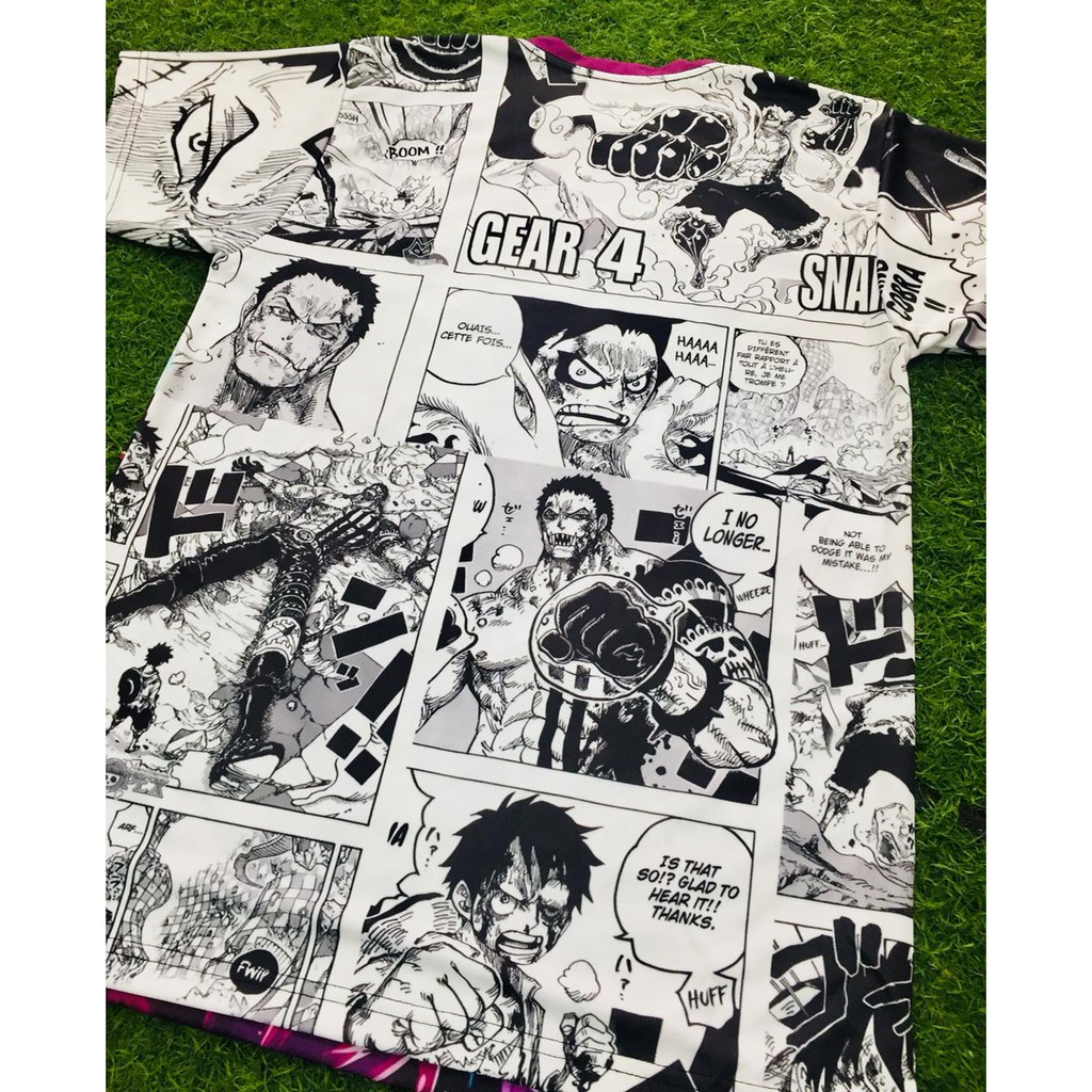 Tshirt Luffy Gear Bounce Man fullprint Anime One Piece Manga Character