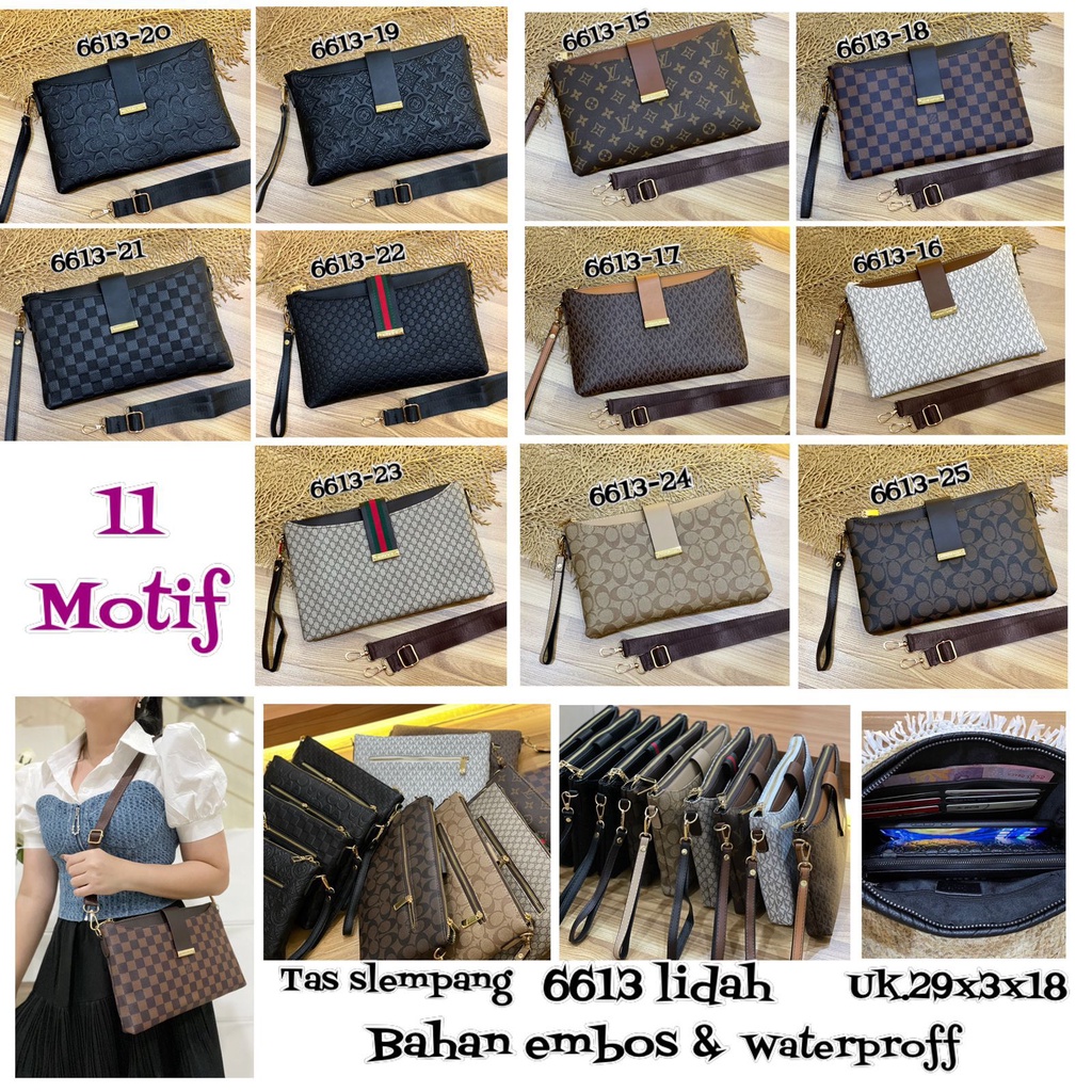 NEW CLUTCH IMPORT PREMIUM / CLUTCH CEWEK COWOK IMPORT / HANDBAG IMPORT / CLUTCH LIDAH 6613