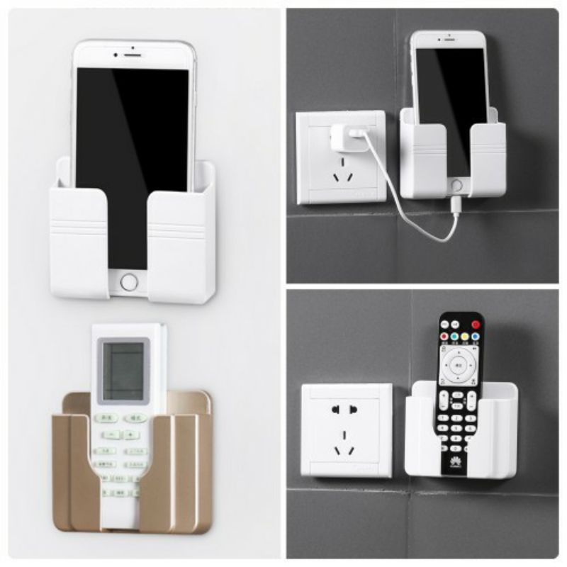 Rak Hanger HP Dinding Holder Charger Tembok Tempat Handphone Remote