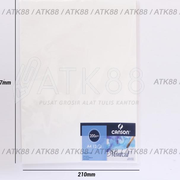 

✩ Canson Montval A4 200gsm 12 Sheet - Kertas cat air Montval A4 Canson ➢