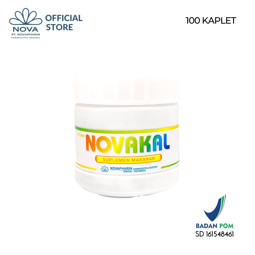 NOVAKAL POT 500mg / NOVAKAL 500mg / NOVAKAL POT 100 KAPLET / KALSIUM LAKTAT NOVAPHARIN