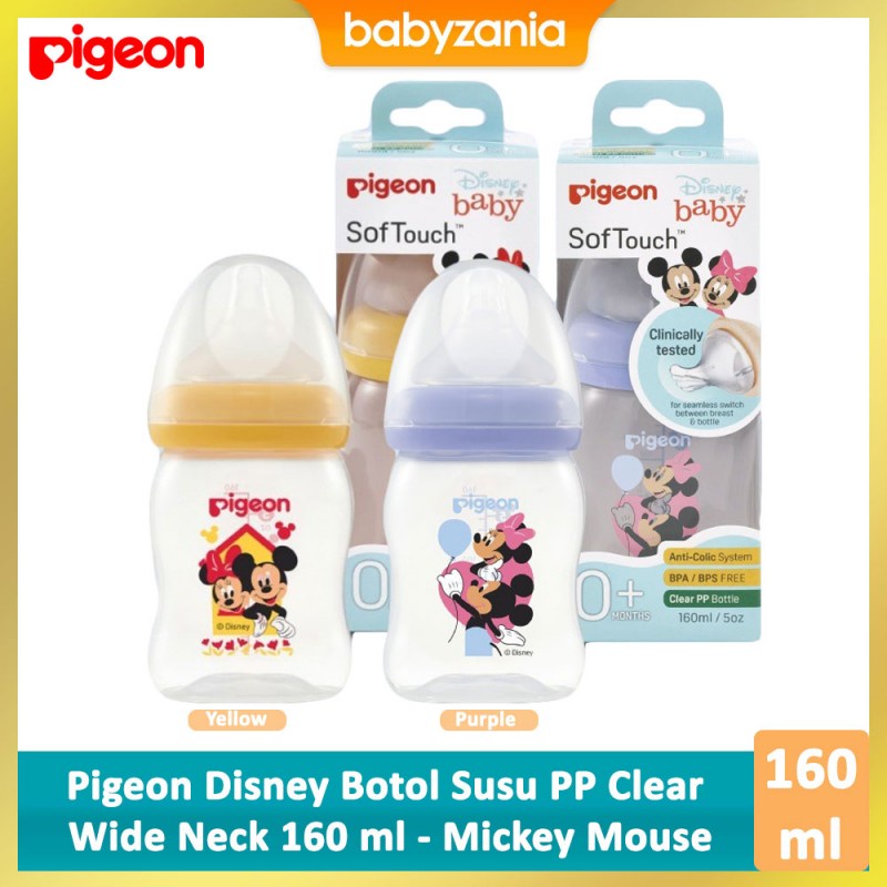 Pigeon Disney Botol Susu PP Clear Wide Neck 160 ml - Mickey Mouse