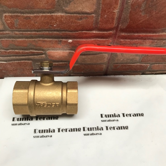 Ball Valve Kuningan FREDER uk 3/4 inci - Stop Kran Bola Brass ( 0.75in 0.75 in 3/4&quot; 3/4in )