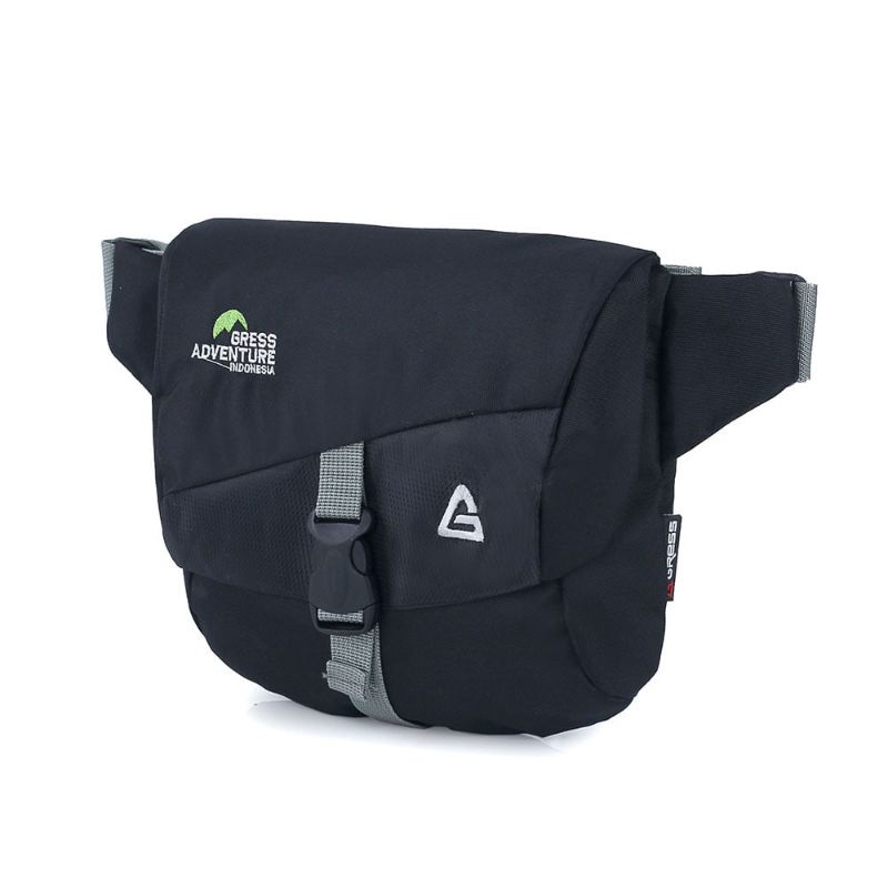 ORIGINAL  Selempang Mini Adventure | Lucid Black Tas Selempang Terbaru | Waistbag Slingbag Pria Tourer Shoulder Bag