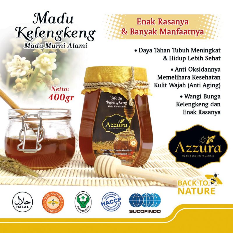 

Madu Kelengkeng Azzura 400 gr