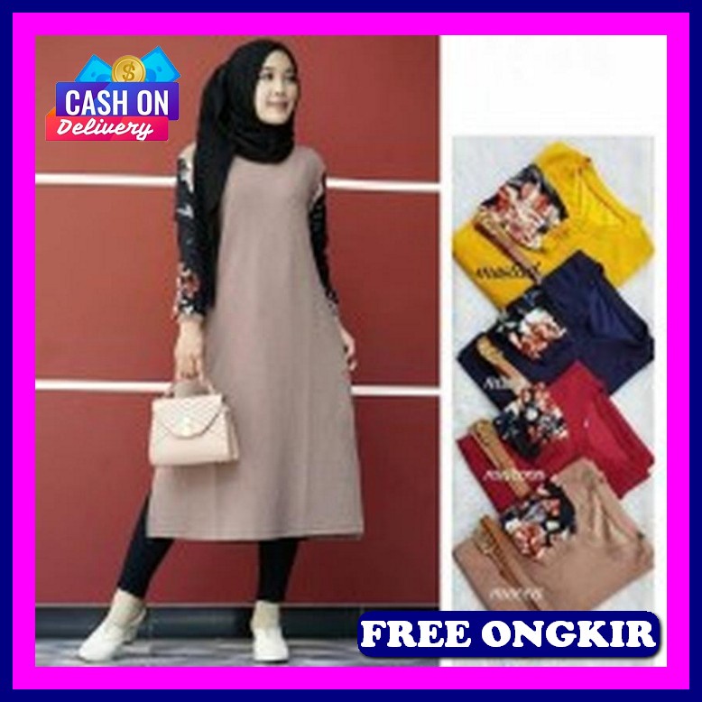 Atasan Cewek Remaja Muslim Pendek Buju Tunik Wanita Murah Baju Tunikh Terbaru Bsju Muslim Baju Lebar