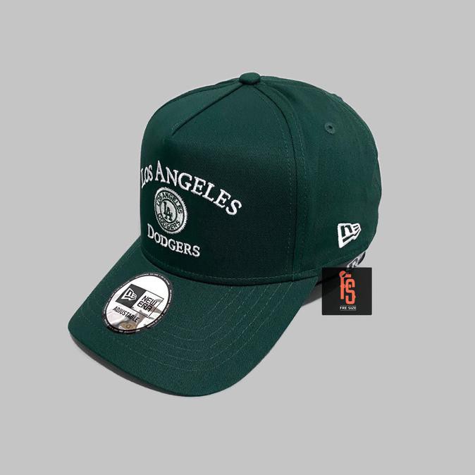 Terlaris- Topi New Era Original K Frame University Logo Los Angeles Dodgers Gree