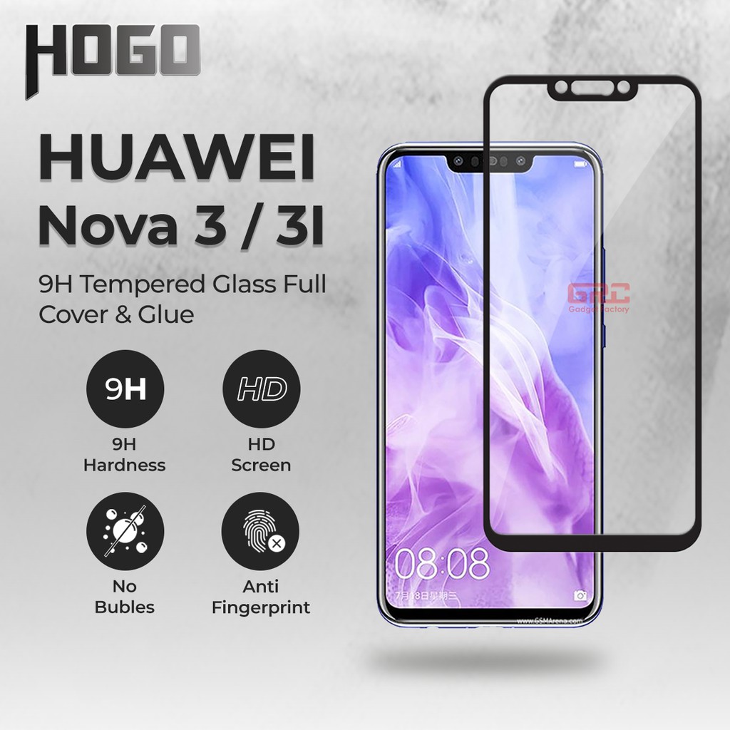 Tempered Glass HUAWEI NOVA 3 3i HOGO Full Cover Anti Gores Kaca