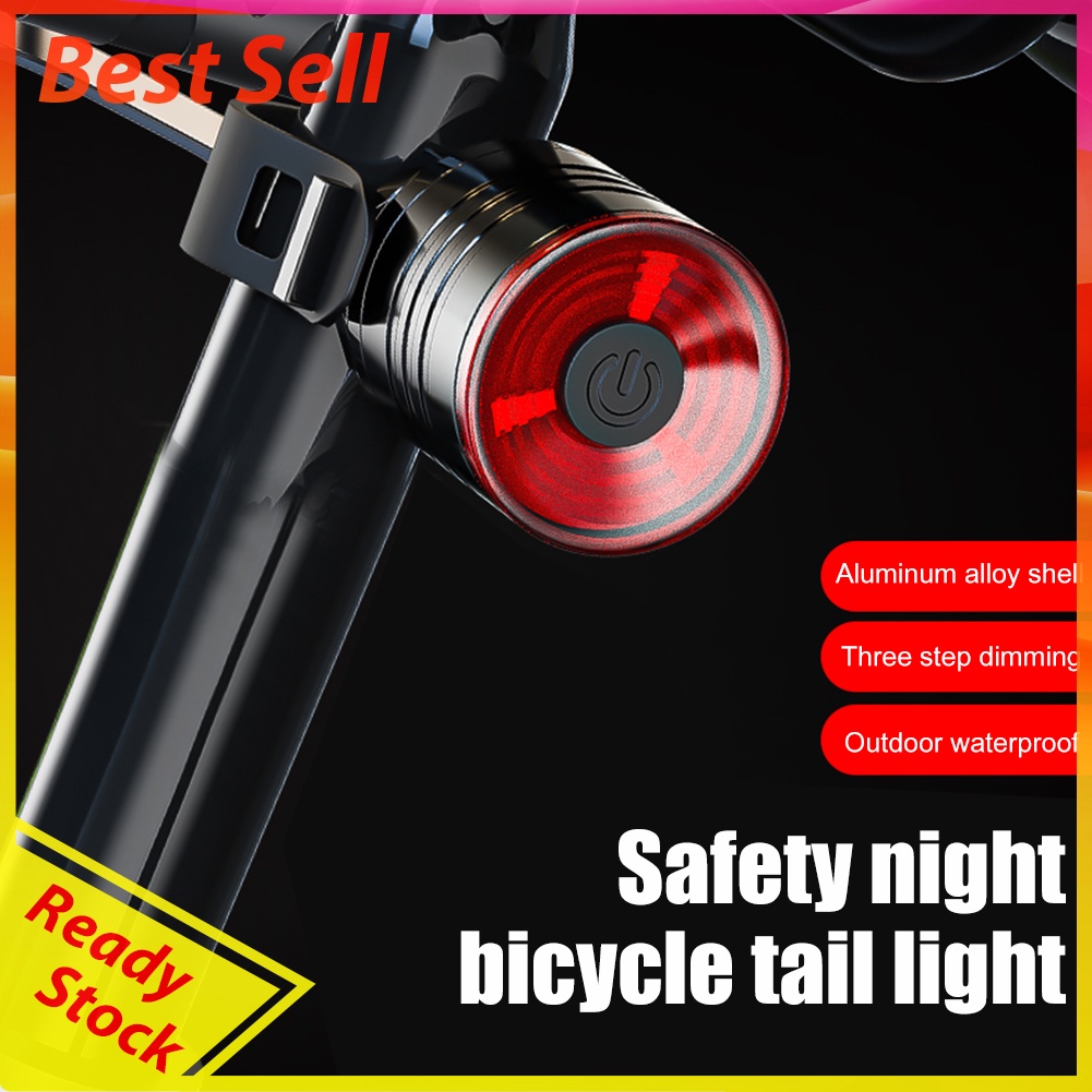 Mountain Road Bicycle Taillight Waterproof Warning Aluminum Helmet Lights