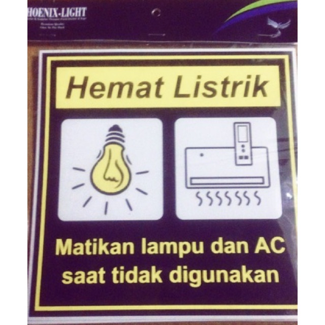 

Sticker Vinyl Hemat Listrik 15x15cm