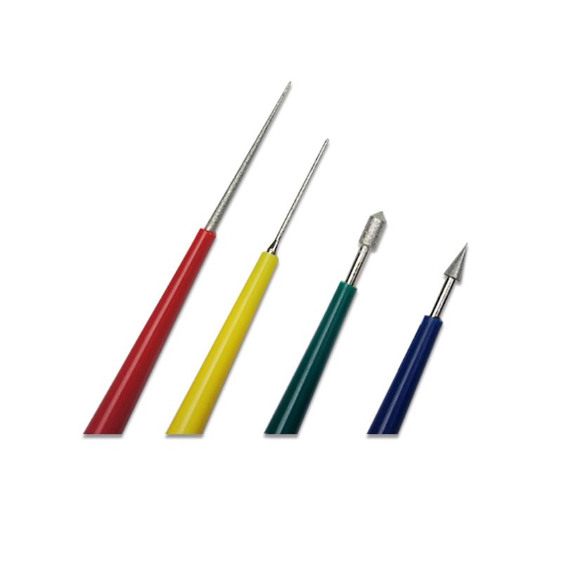 Gro 4Pcs Set Alat Pembesar Lubang Manik-Manik Manik-Manik Kaca Mutiara Berlian Tipped Reaming File Reamer Jewelry Tools