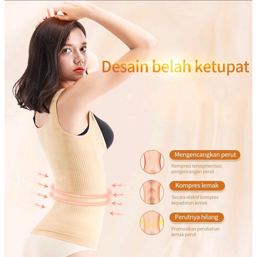 CAMISOLE BODY SHAPER DIAMOND KORSET BAJU ATASAN PELANGSING