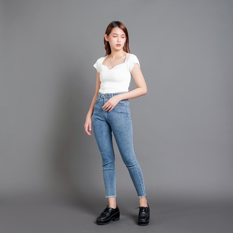[LUXE.DLABEL]-C55 JEANS | Celana Panjang Wanita HighWaist Skinny Jeans Wanita Premium Import