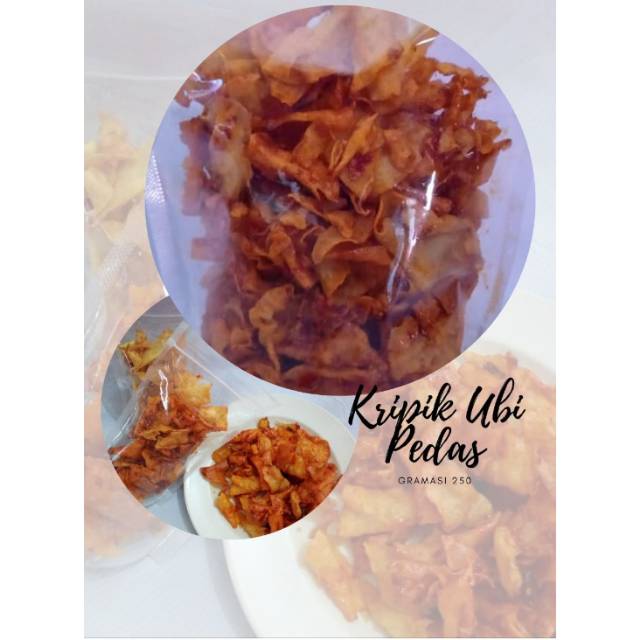 Afthan Snack Keripik ubi jalar pedas manis renyah crispy 250gr