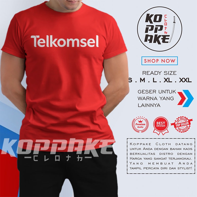 Kaos Telkomsel Logo Baru Baju Perusahaan