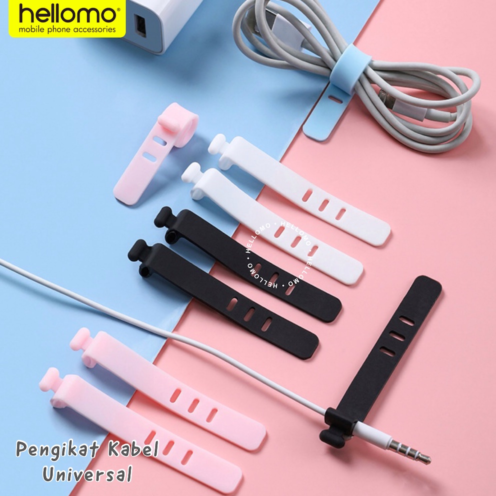 ❤ RATU ❤ Pengikat Kabel Charger Headset Organizer Cable Clip Pengikat Penggulung