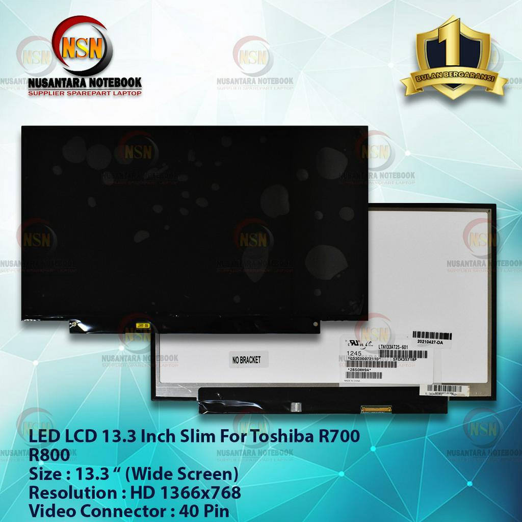 LCD LED 13.3 Inch Slim For Toshiba R800 R700 LTN133AT25-601