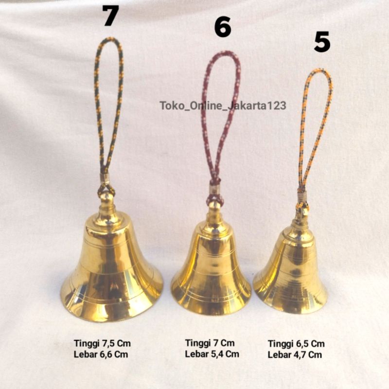 Lonceng Kuningan Gantungan Kunci Klintingan Krincingan Kalung Hewan Bel Pintu Pagar Lonceng Pagar