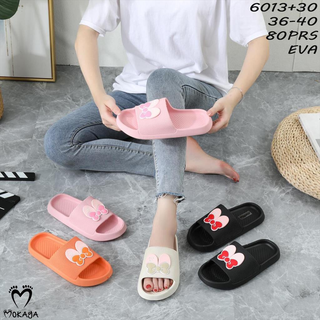 Sandal Slop Jelly Wanita Korea Ban Polos Ada Pita Sol Tebal Empuk Cantik Cute Import Mokaya / Size 36-40 (6013+30)