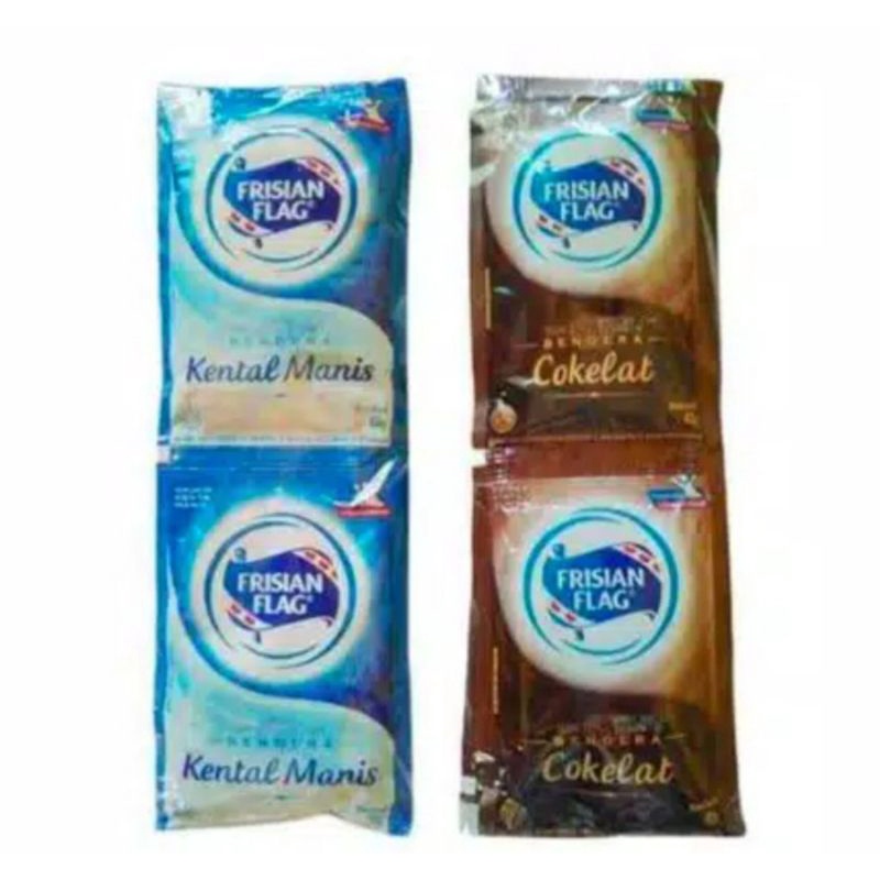 

SUSU FRISIAN FLAG PUTIH DAN COKLAT 1 RENCENG ISI 6 SACHET