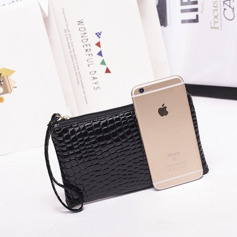 Medan Termurah Clutch wanita croco leather import dompet wanita hp croco