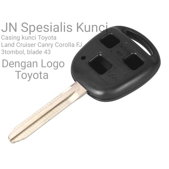 CASING KUNCI TOYOTA LAND CRUISER ,CAMRY ,COROLLA FJ TOMBOL 3 KOTAK