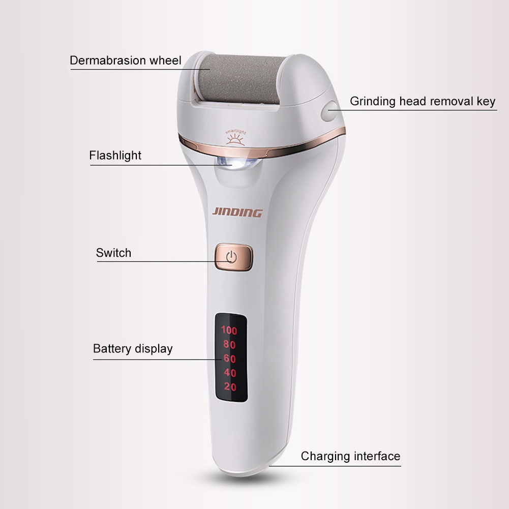 Penghalus Kaki Elektrik Perawatan kaki Portable Foot File Grinder Alat penghalus tumit kaki elektrik penghilang kapalan Alat Manicure Pedicure