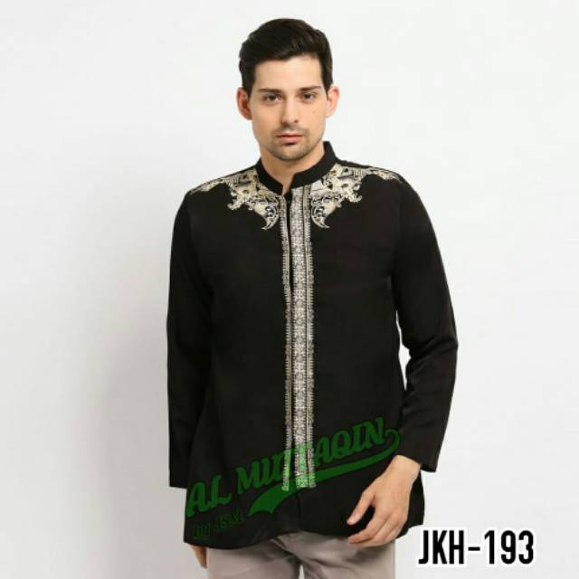 Jasko Jas Koko Hitam  Bordir  Jaman Now Baju Koko Lengan 