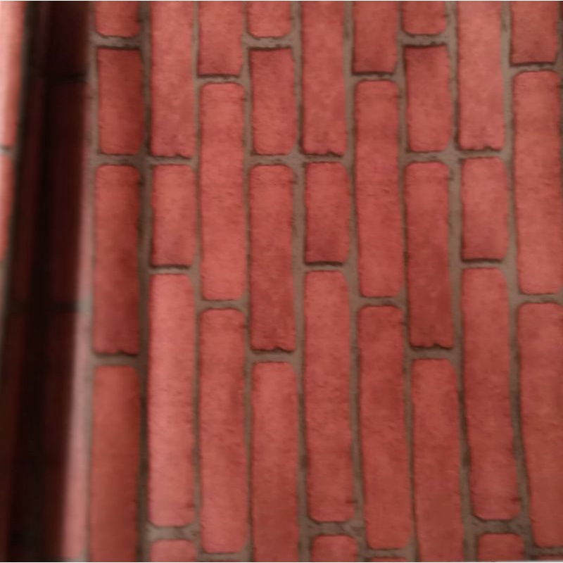 wallpaper sticker dinding batu bata merah