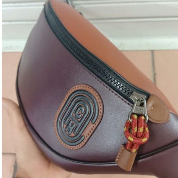 Waistbag Coach Revington Maroon Original Quality