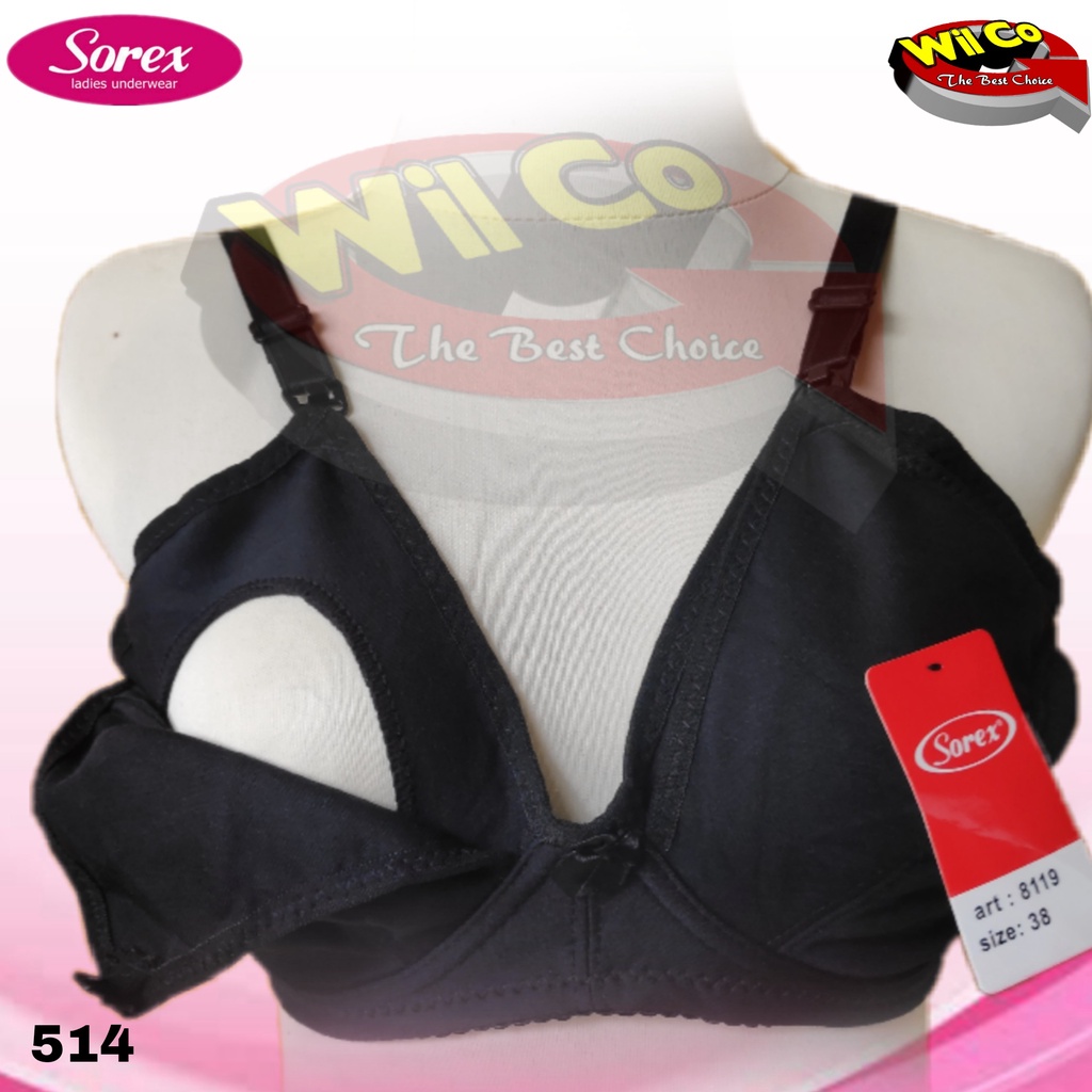 K514 SOREX BRA MENYUSUI KANCING DEPAN SIZE 34 - 42 FULL COVERAGE