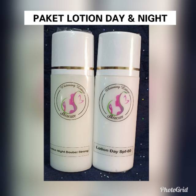 PAKET LOTION NIGHT DOUBEL STRONG + HB SIANG SPF 60+