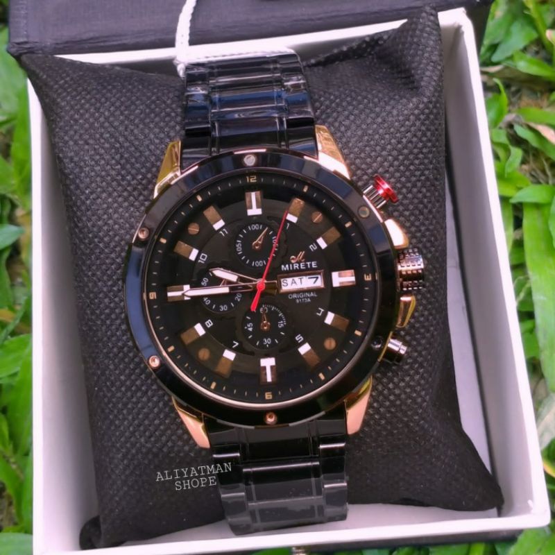 Jam Tangan Mirete Sporty Analog Import !! Strap Rantai Tahan Air Jam Tangan Cowok Anti Air MIRETE Terbaru Jam Tangan Cowok Kasual Water Resistant | Jam Tangan MIRETE Pria Tanggal Hari Aktif Free box / Jam Tangan Pria Murah / Jam Tangan Original MIRETE