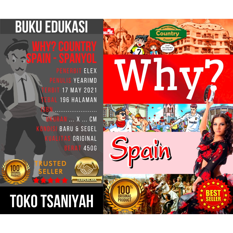 Buku Why Komik Pengetahuan Why Series Why Country Spain Spanyol Buku Edukasi Anak Cerita Bergambar