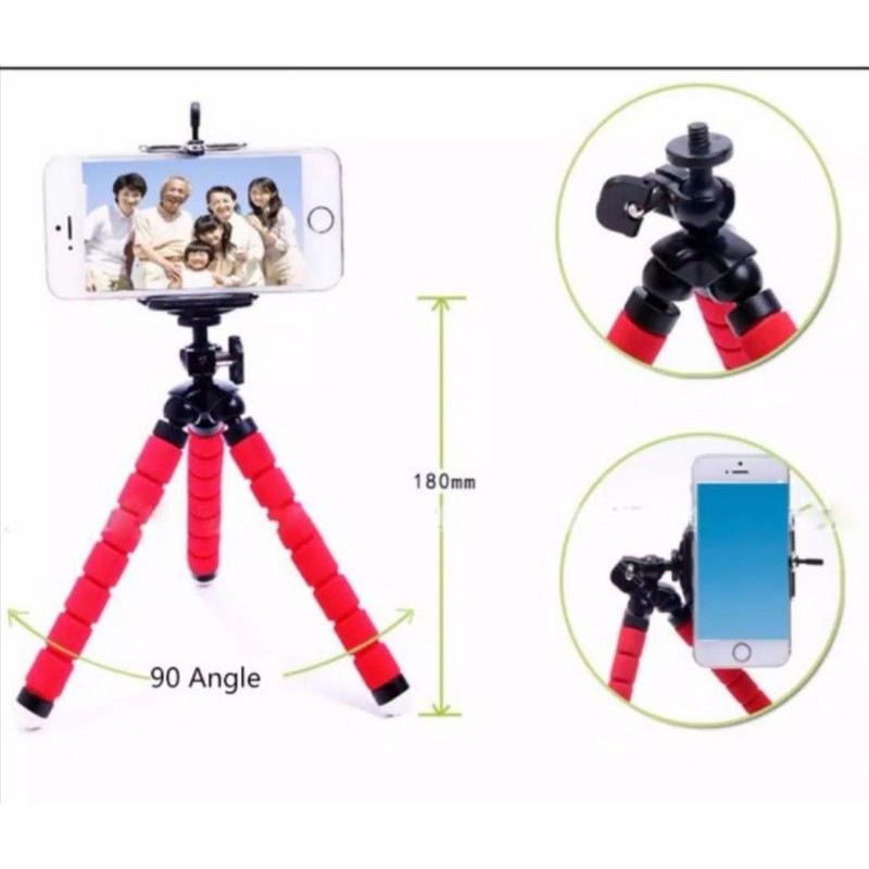 Tripod Spider Mini Fleksibel Guritapod Smartphone Kamera Desktop Universal Free Holder U