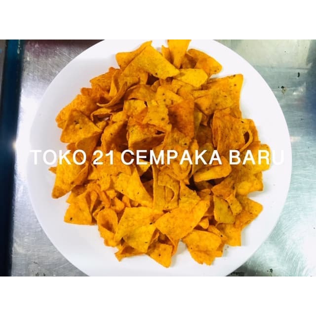 

TES Tortilla Chips Rasa SAMBAL BALADO 500 gram | Snack Tortila Curah 500g