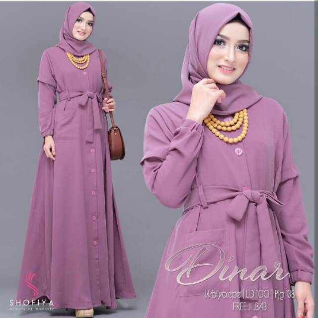 Dinar maxi | Gamis | Maxi Dress | Long Dress | Casual Dress | Baju Muslim | WD