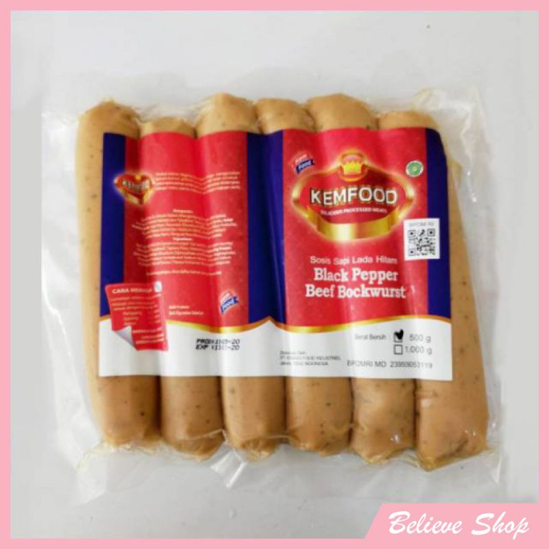 

Black Pepper Beef Bockwurst Kemfood 500 gr