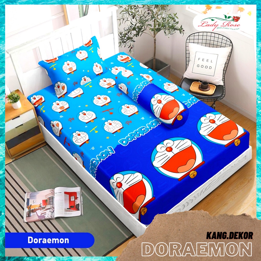 SPREI LADY ROSE SINGLE 120X200 NO 3 DORAEMON SEPRAI KARAKTER KAMAR TIDUR ANAK SEPREI LADYROSE TERBARU PROMO MURAH PREMIUM ANTI LUNTUR SEPREI SEPRAI CANTIK SEPRE PROMO ANTI LUNTUR MOTIF LADYROSE PLUS SARUNG BANTAL SPREI LUCU ALAS KASUR SPREI ADEM