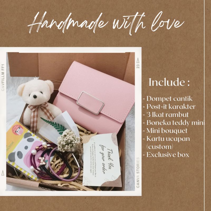 

GIFT BOX Dompet Wanita / Hampers / Kado Ulang Tahun Cewek Murah / Kado Graduation / Kado Wisuda