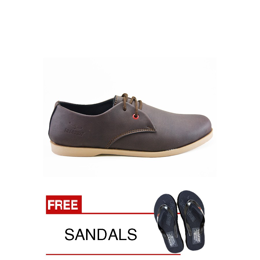 

Redknot - Sneakers Azza Coklat + Bonus Sandal Senilai Rp.25.000,00