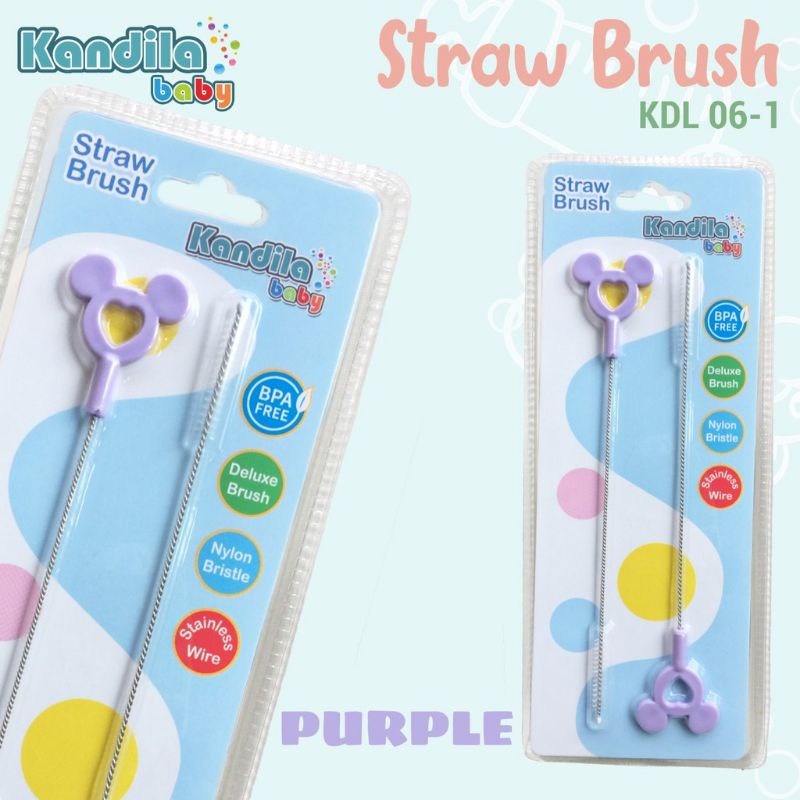 Kandila Baby Straw Brush Kandila Sikat Sedotan Botol Bayi Panjang KDL 06-1