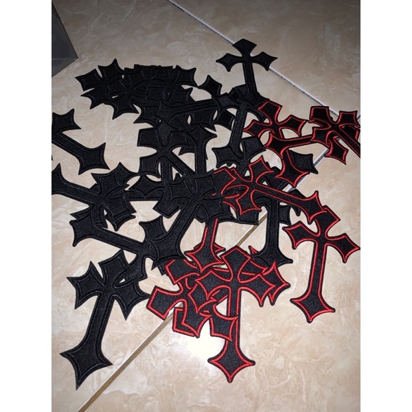 ( 5 pcs ) patch chrome hearth bordir