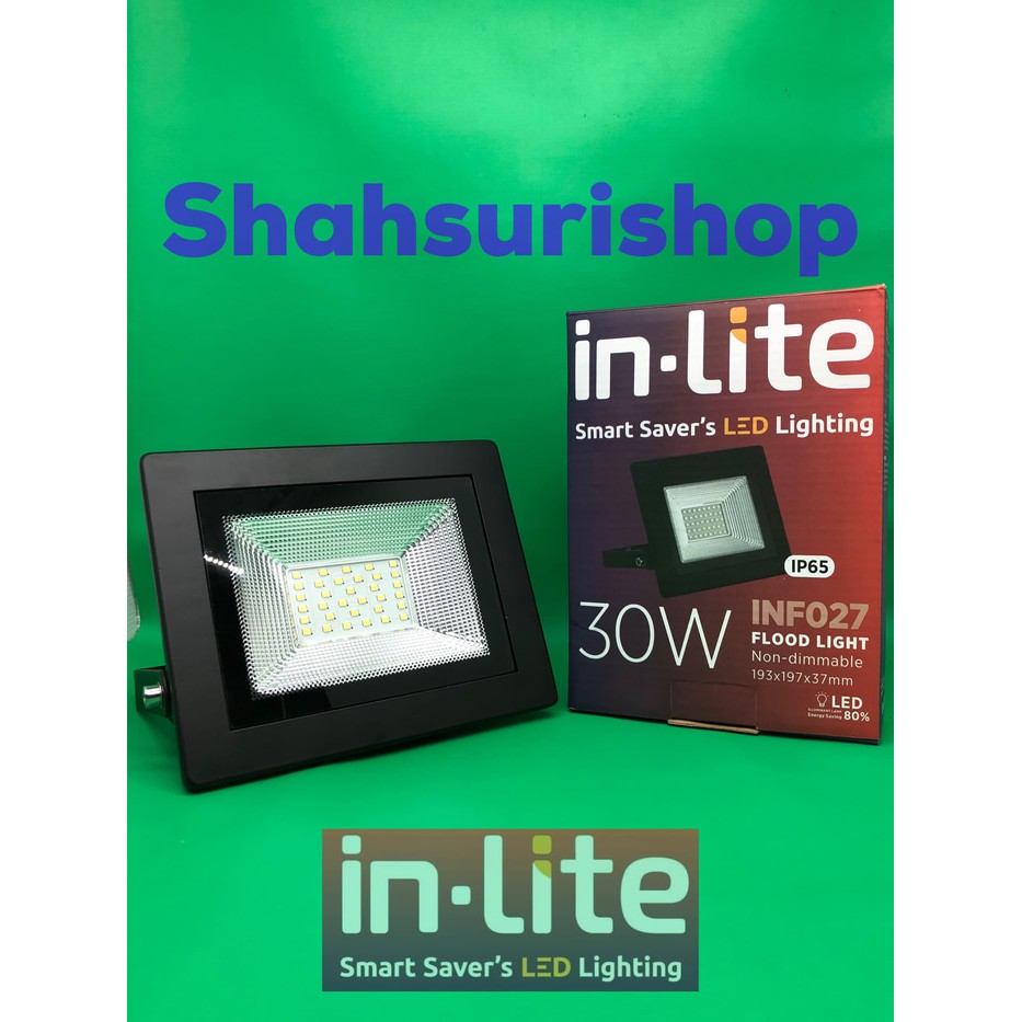 LAMPU SOROT LED INLITE IN-LITE 30W 30 W 30 WATT FLOODLIGHT INF027