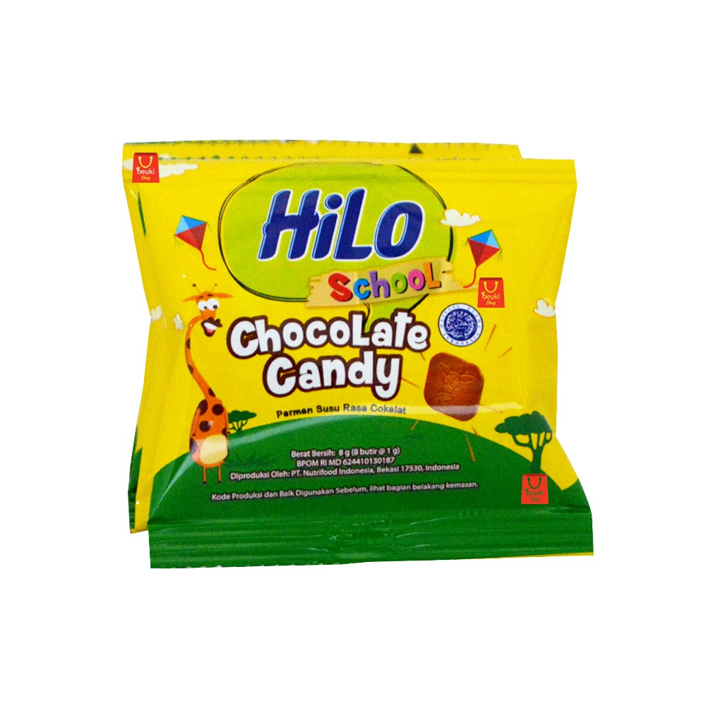 PAKET 5 PCS Hilo Chocolate Candy Hilo School Permen Susu Rasa Coklat - 5pcs x 8gr