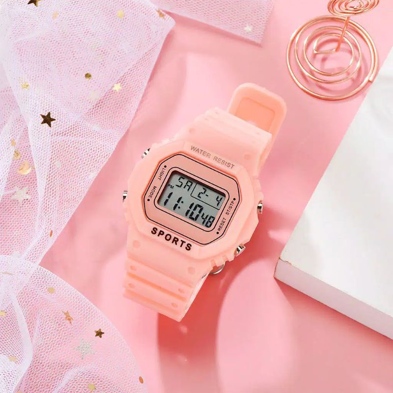 Jam Tangan Wanita Digital Korean Style Sport / Jam Tangan Digital Fashion